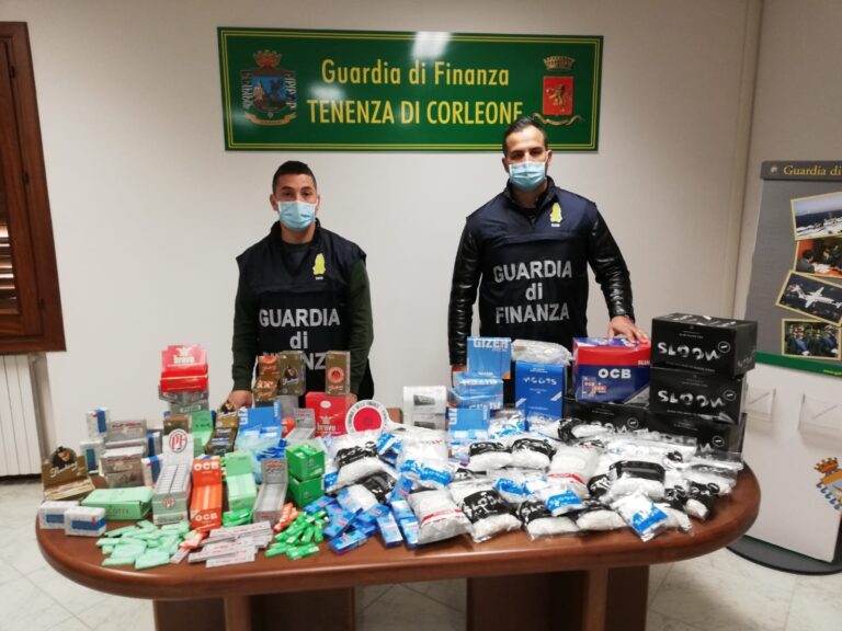 Guardia di Finanza: sequestrati circa 150mila articoli per fumatori in provincia di Palermo