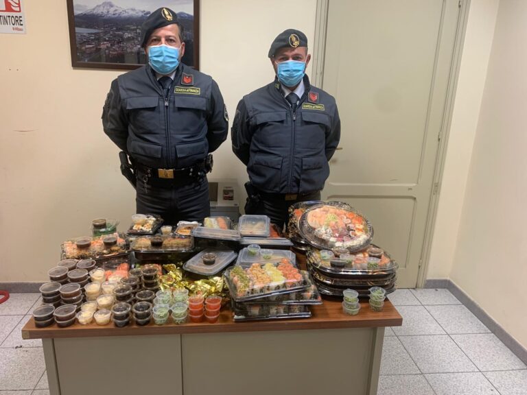 Guardia di Finanza Termini Imerese: sequestrati oltre 600 pezzi di sushi –  VIDEO