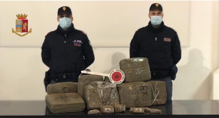 Palermo: la Polizia sequestra trecentomila euro di hashish nascosto in una vettura