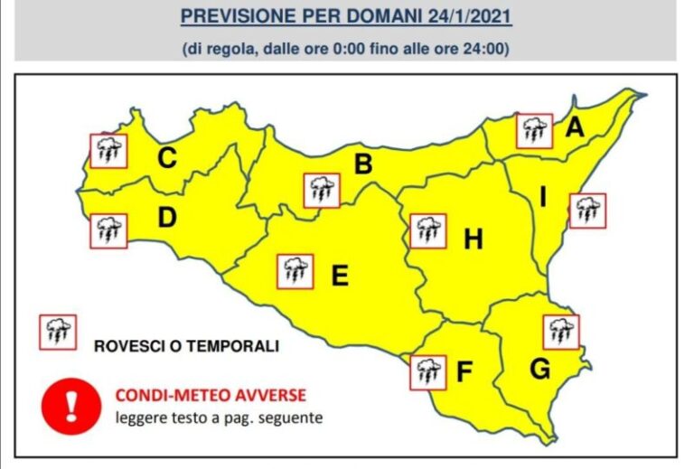 Nuova allerta meteo su Termini Imerese e nel comprensorio: previsti forti venti di burrasca