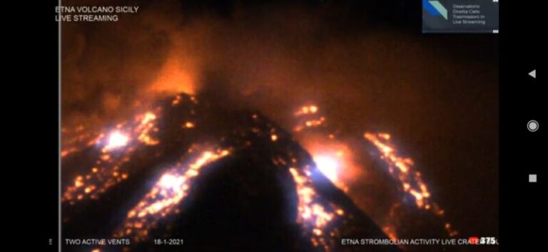 Etna: forte eruzione in corso – VIDEO LIVE