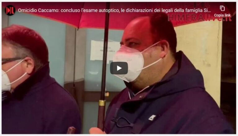 Omicidio Caccamo: concluso l’esame autoptico, le dichiarazioni dei legali della famiglia Siragusa VIDEO