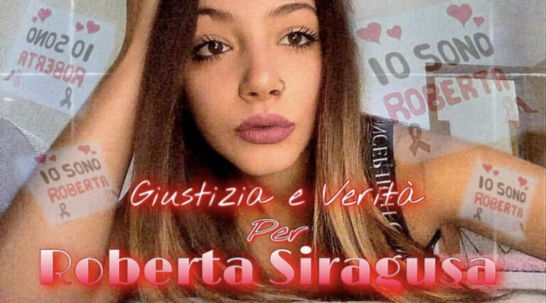 Omicidio Caccamo: su Facebook la pagina “Giustizia e verità per Roberta Siragusa” e il gruppo “Roberta Vive!”