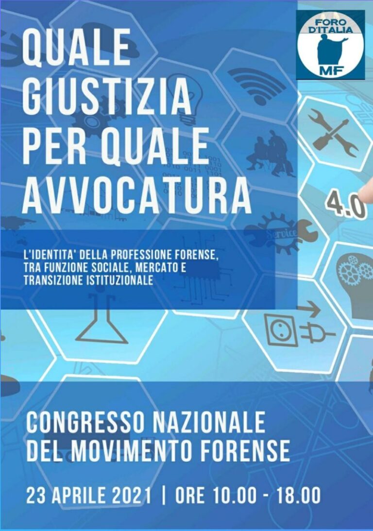 Avvocati: al via il congresso nazionale del Movimento Forense