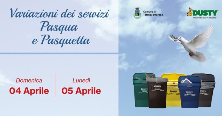 Raccolta rifiuti Termini Imerese: variazioni per Pasqua e Pasquetta