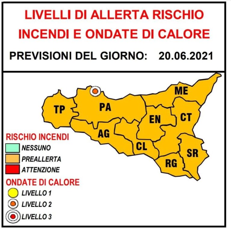 Ondate caldo: allerta meteo per rischio incendi a Palermo e provincia