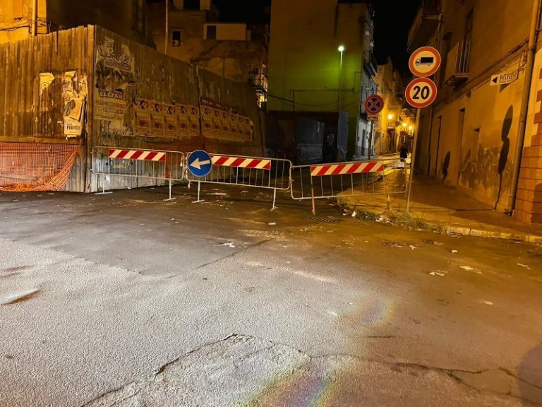 Termini Imerese: chiusa al traffico la via Denaro Pandolfini FOTO E VIDEO