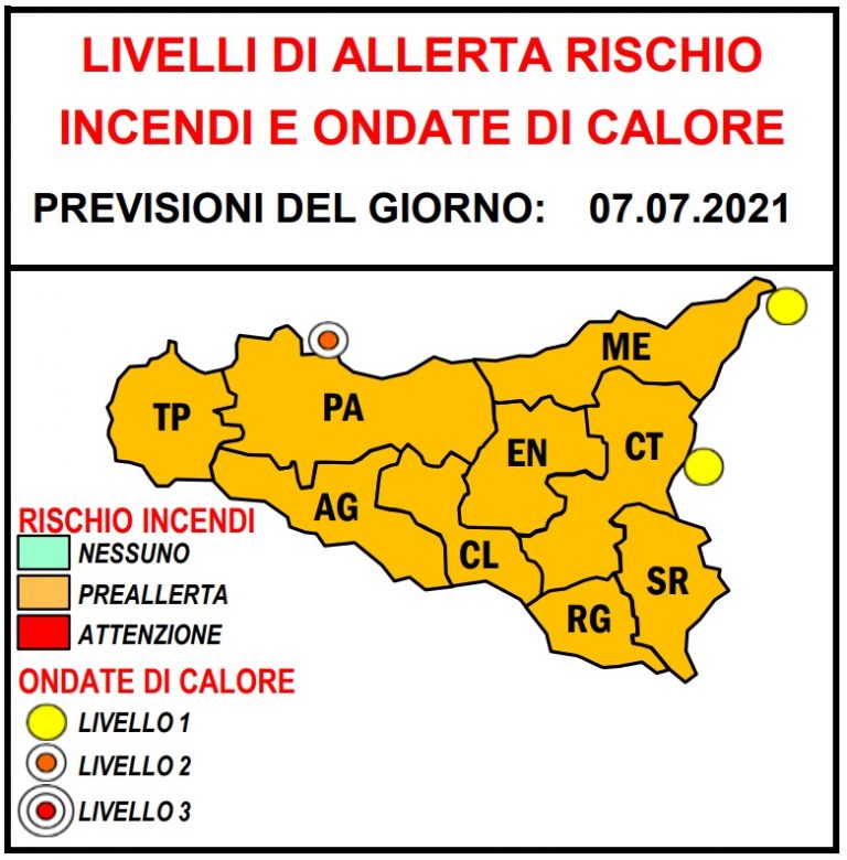 Ondate di calore: ancora allerta della protezione civile regionale