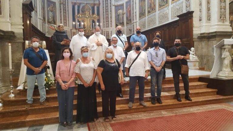 Una funzione religiosa al Duomo di Termini Imerese in onore del patrono della città Beato Agostino Novello