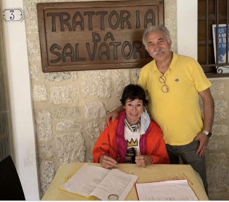 Geraldine, figlia del mitico Charlie Chaplin, in visita a Petralia Soprana