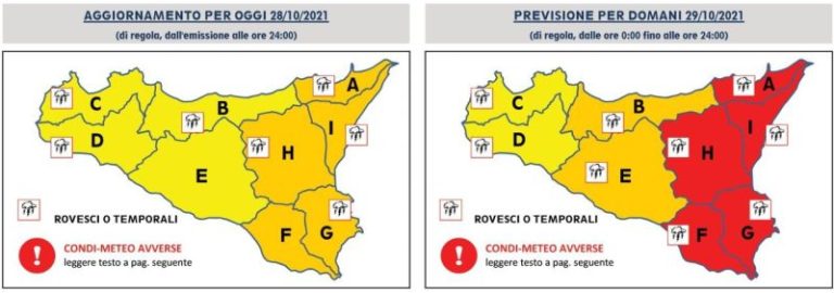 Meteo: maltempo e pioggia anche su Palermo e provincia