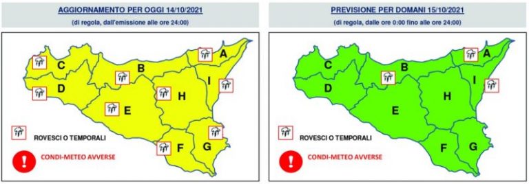 Meteo Termini Imerese e provincia di Palermo: ancora allerta temporali