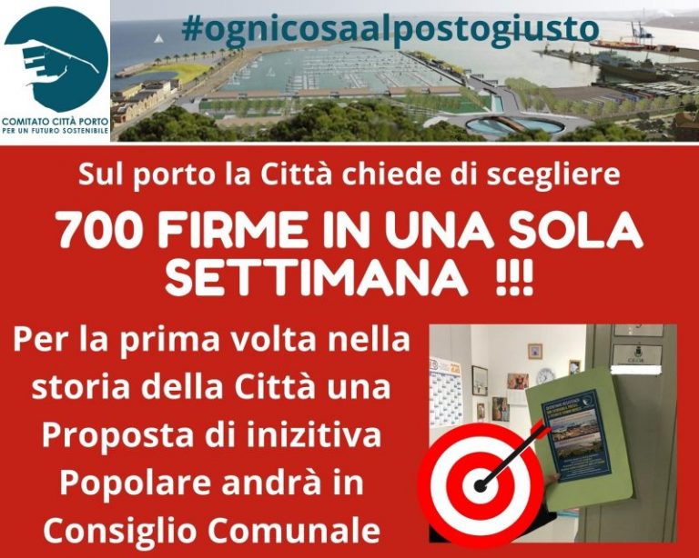 Porto Termini Imerese: “700 firme! Grande dimostrazione di democrazia partecipata”