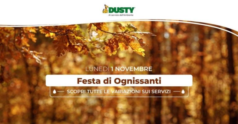 Dusty: le variazioni sui servizi per la festa di Ognissanti