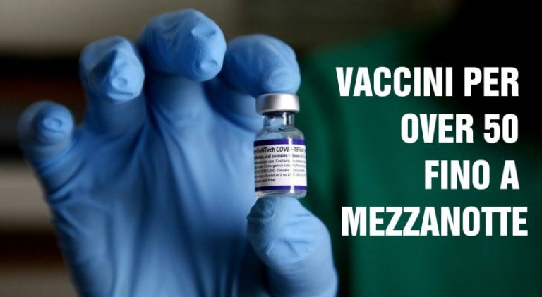 HUB Palermo: vaccini per over 50 fino a mezzanotte