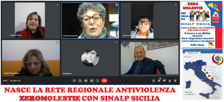 Sicilia: nasce la rete regionale antiviolenza “Zeromolestie” con Sinalp