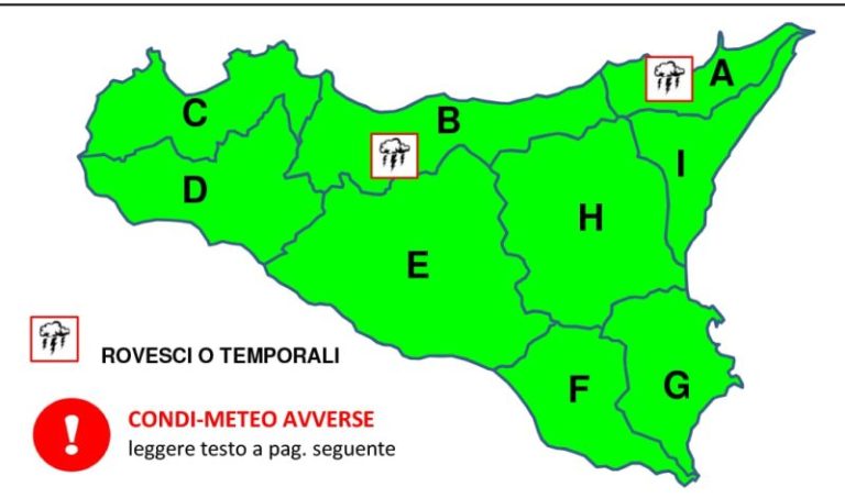 Meteo Palermo e provincia: previsti temporali e temperature in diminuzione