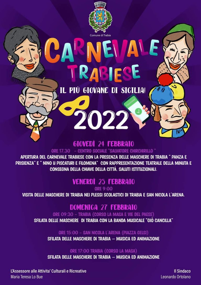 Al via il Carnevale Trabiese, il più giovane di Sicilia IL PROGRAMMA