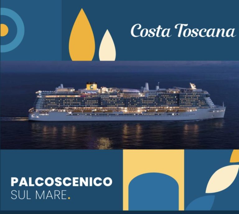 Arriva per la prima volta a Palermo la Costa Toscana, la nuova nave green protagonista dell’ultimo Festival di Sanremo