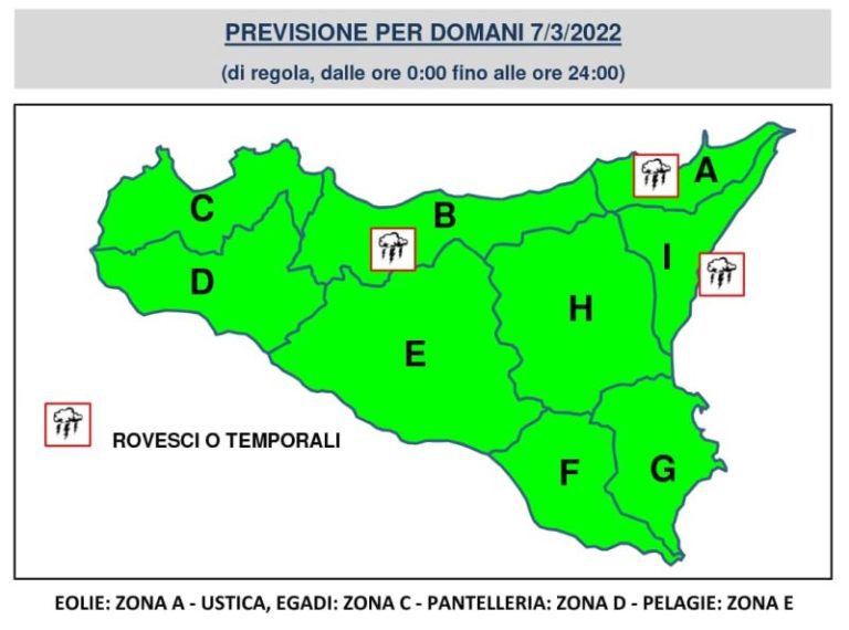 Meteo: ancora maltempo a Palermo e nei comuni della sua provincia, previsti temporali