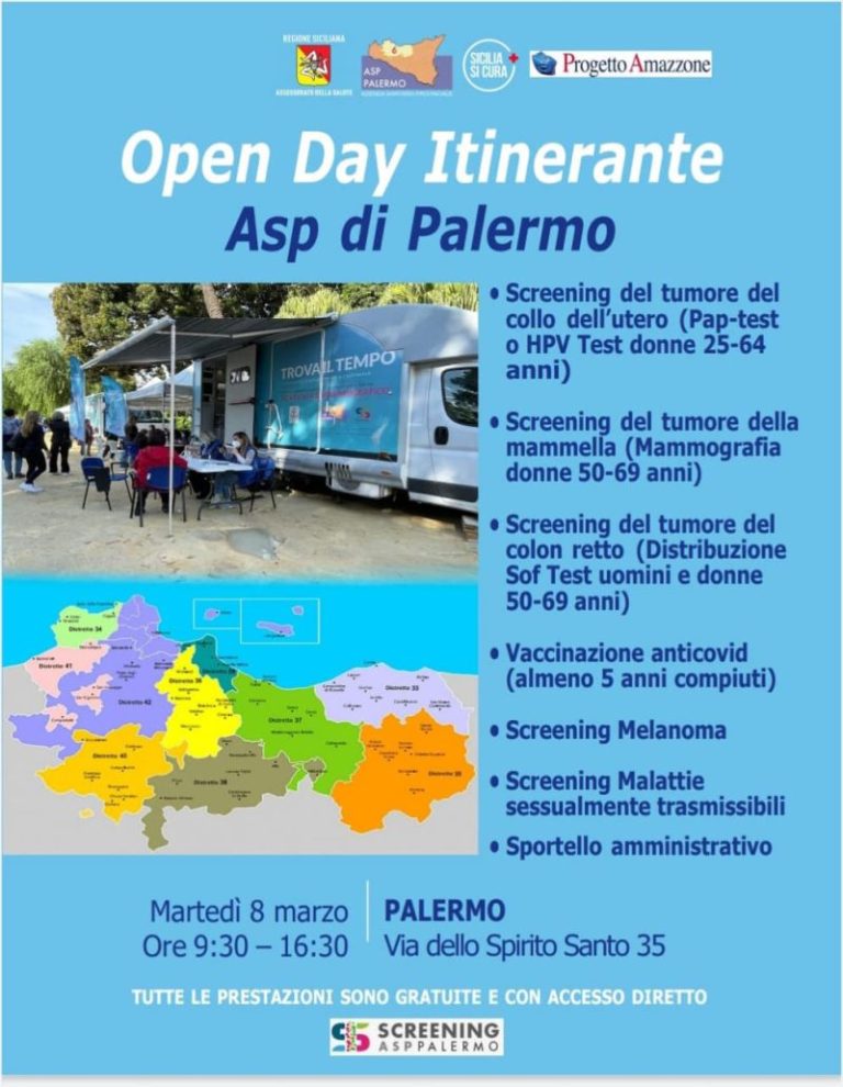 Asp Palermo, festa della donna: open day interinale all’ex caserma Falletta