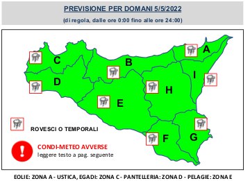 Meteo: maltempo in arrivo a Termini Imerese e nei comuni della provincia di Palermo IL BOLLETTINO