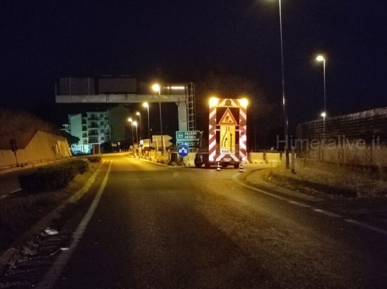 Viabilità: chiuso nella notte lo svincolo di Termini Imerese della A19 direzione Palermo