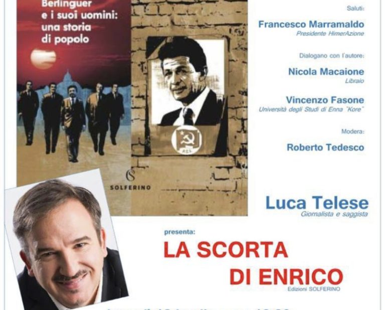 Il giornalista Luca Telese presenta a Termini Imerese il libro “La scorta di Enrico”