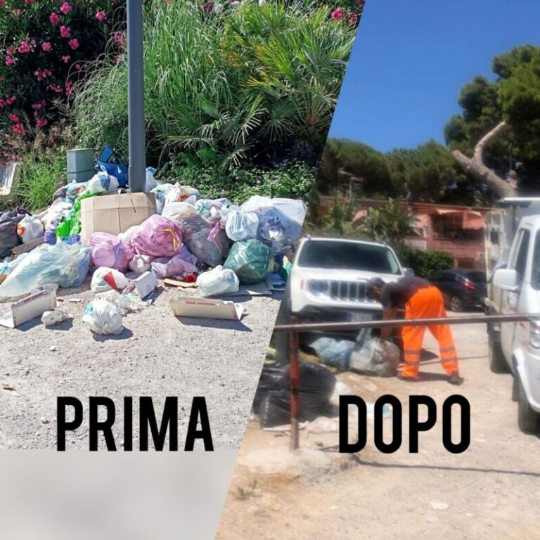 Spiaggetta Vecchia Tonnara invasa dai rifiuti: malcontento tra i bagnanti, la Polizia Municipale interviene per far ripulire l’area