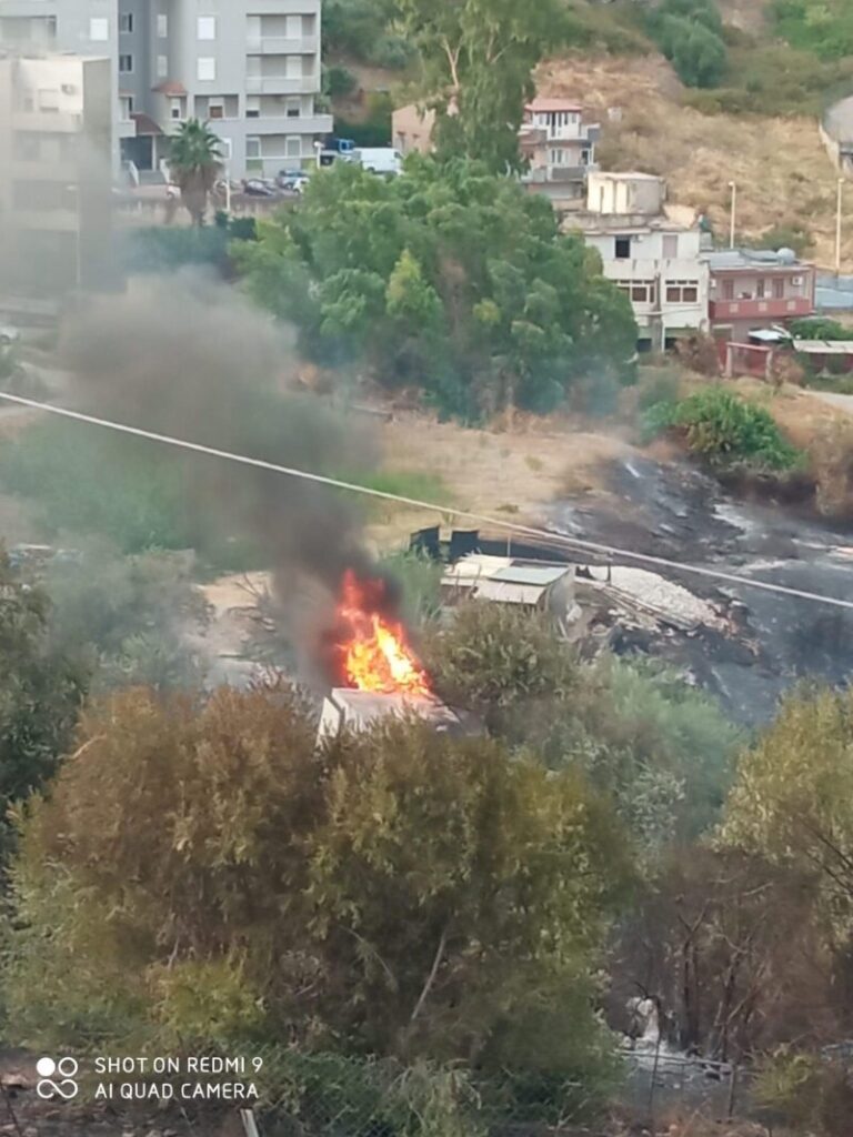 Termini Imerese: riesplode il fuoco in via Pio La Torre FOTO E VIDEO