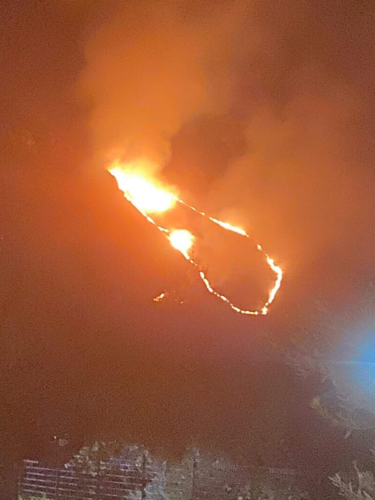 Termini Imerese: vasto incendio sul monte San Calogero FOTO E VIDEO