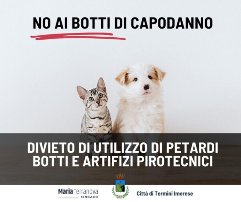 Termini Imerese: l’ordinanza con il divieto di accensione dei “botti” di Capodanno