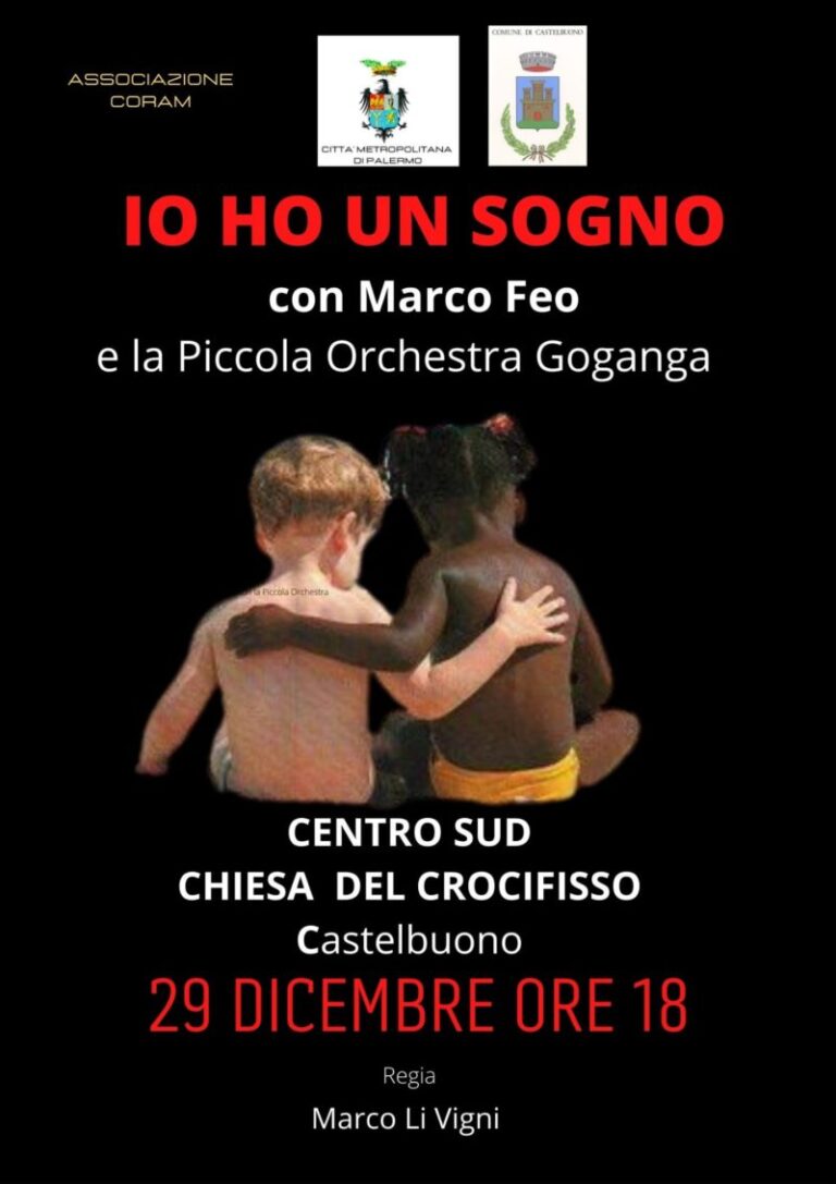 Castelbuono: il 29 dicembre va in scena “Io Ho Un Sogno”