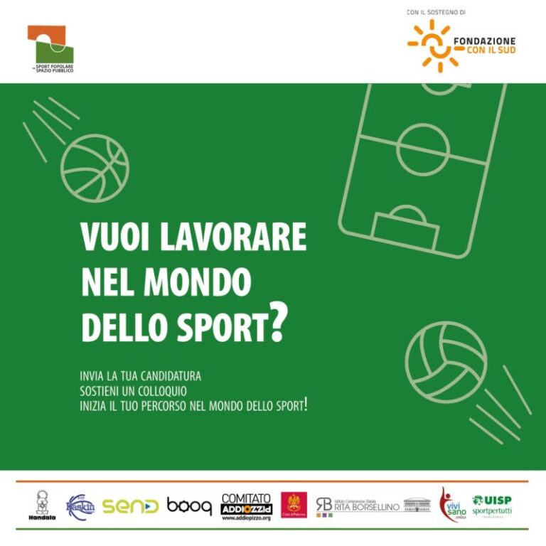 Lavorare nello sport: un’opportunità per 10 giovani del centro storico di Palermo