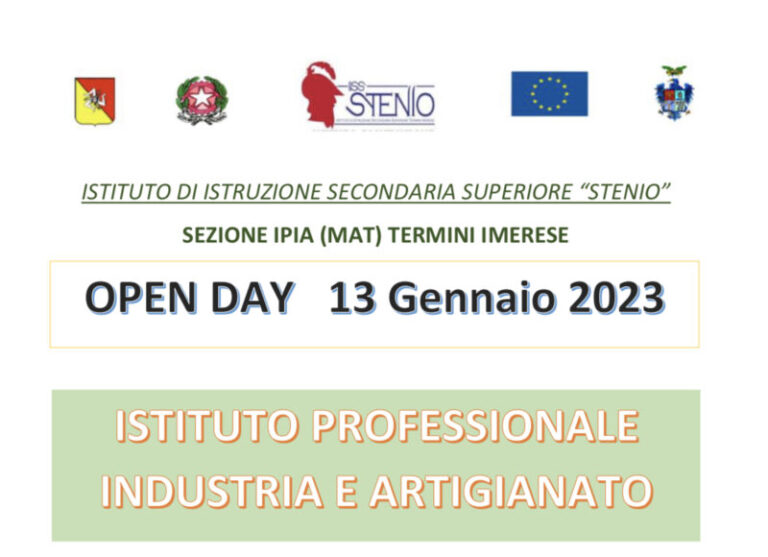 Termini Imerese: il 13 gennaio open day IPIA (MAT) sezione distaccata dell’istituto “Stenio”