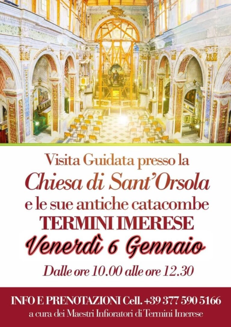 Termini Imerese: visita guidata alla chiesa di Sant’Orsola il giorno dell’Epifania