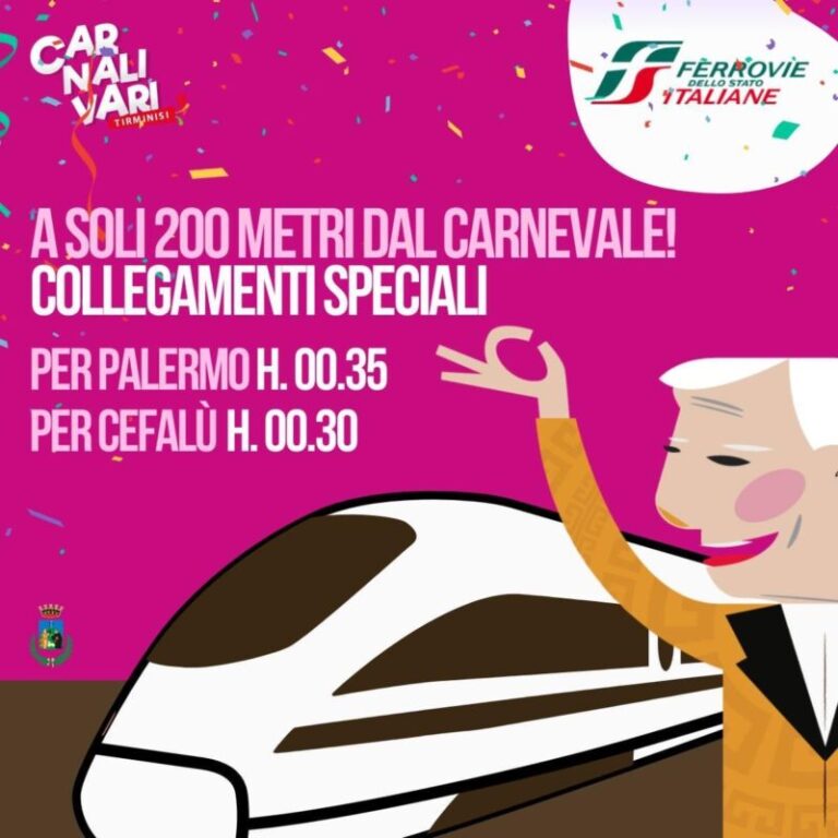 Carnevale Termitano: corse speciali direzione Palermo e Cefalù per partecipare all’evento