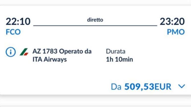 Caro voli, Cuffaro: “Roma-Palermo 509 euro, è una vergogna”