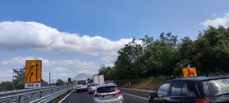 Lavori sulla A19: traffico rallentato tra Altavilla Milicia e Trabia