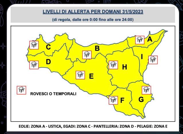 Nuova allerta meteo in Sicilia: previsti temporali anche in provincia di Palermo IL BOLLETTINO