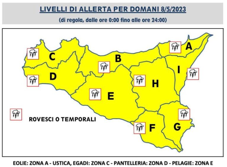 Meteo: previsti temporali anche a Termini Imerese e nei comuni del palermitano IL BOLLETTINO