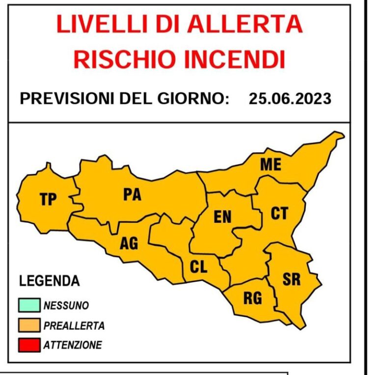 Termini Imerese e provincia Palermo: è allerta rischio incendi arancione IL BOLLETTINO