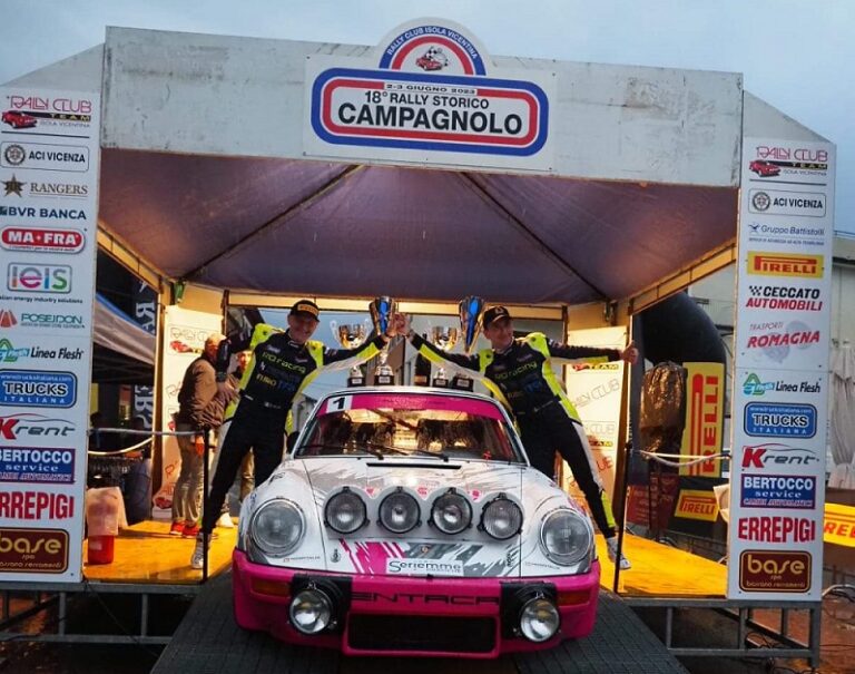 La scuderia RO racing con Lucio Da Zanche e Lele De Luis primeggia al Rally Campagnolo