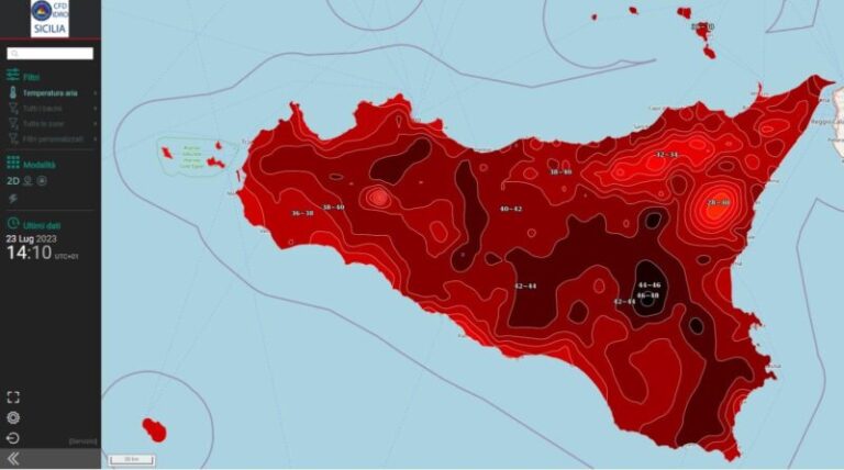 Sicilia nella morsa del caldo: temperature oltre i 40°, è allerta rossa per rischio incendi e ondate di calore