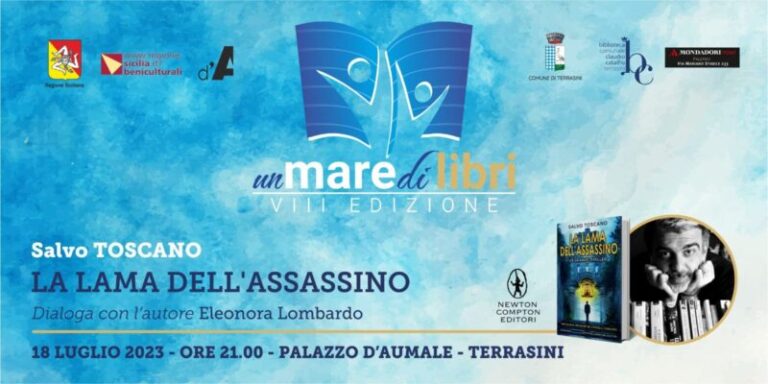 “La lama dell’assassino” di Salvo Toscano sarà presentato a Terrasini alla rassegna letteraria “Un mare di libri”