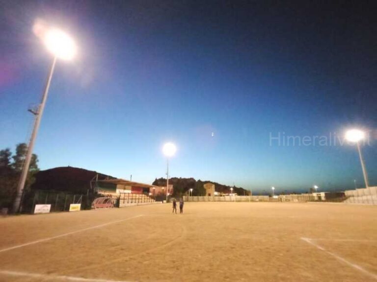 Caccamo: attivata la nuova illuminazione a risparmio energetico per lo stadio “Nicasio Puccio”