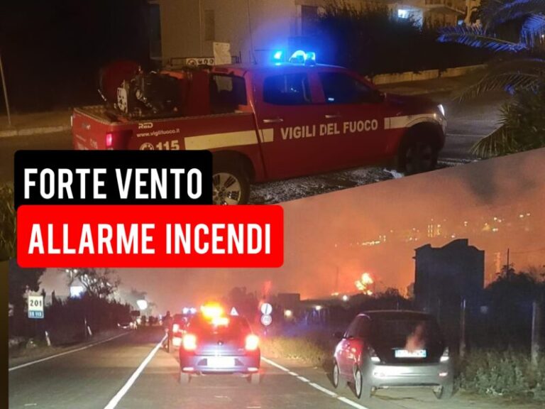 Vento di scirocco: due roghi a Termini Imerese e Campofelice di Roccella FOTO