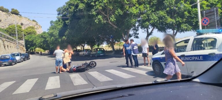 Termini Imerese: incidente in viale dei Re d’Aragona, coinvolto uno scooter elettrico FOTO