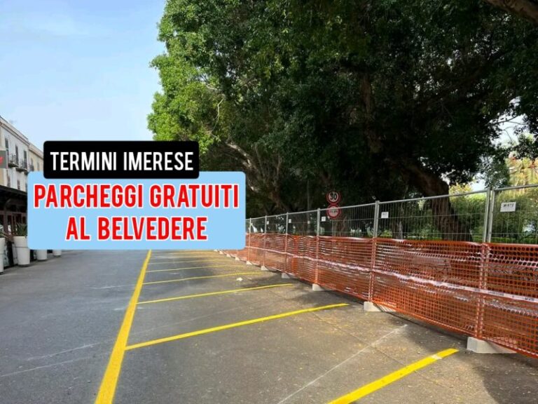 Termini Imerese: parcheggi con strisce gialle gratuiti per i cittadini al Belvedere