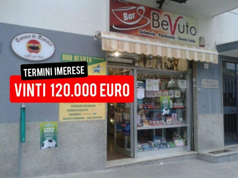 La dea bendata bacia Termini Imerese: vinti 120mila euro al bar Bevuto